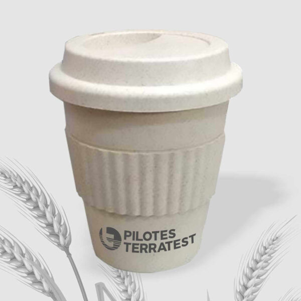 vasos ecológicos de fibra de trigo